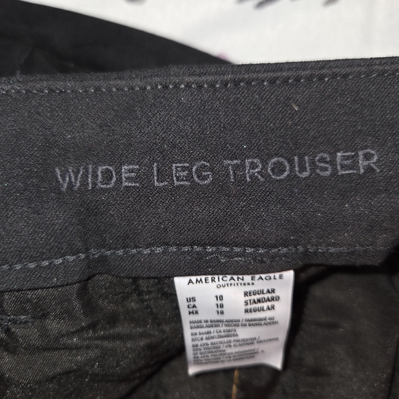 American Eagle Outfitters Black Wide-Leg Pants - Picture 3 of 5